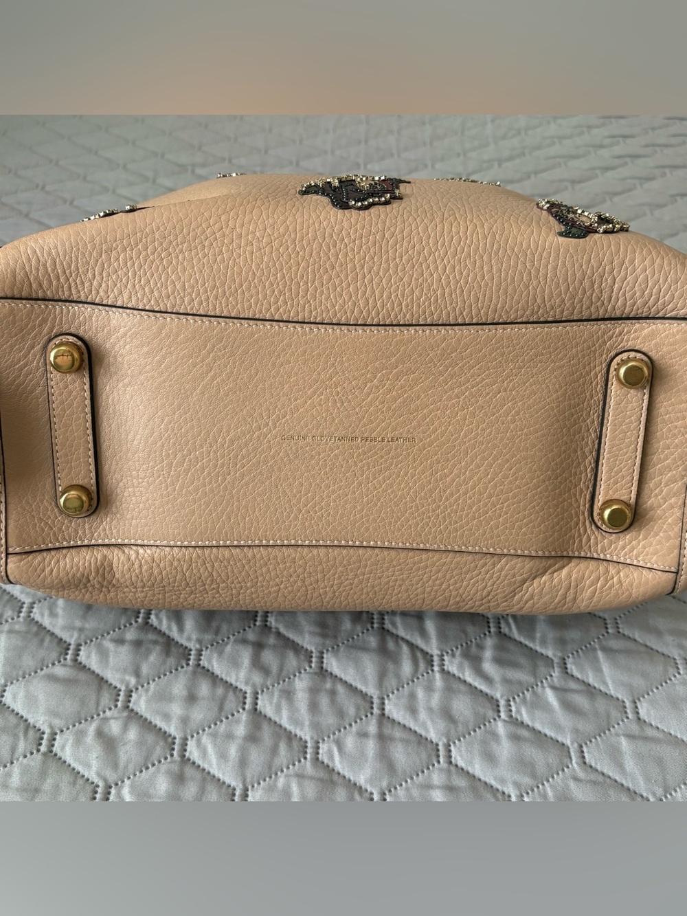 Rare COACH Rogue 30 leather bag satchel with rose appliqué - Picture 13 of 15